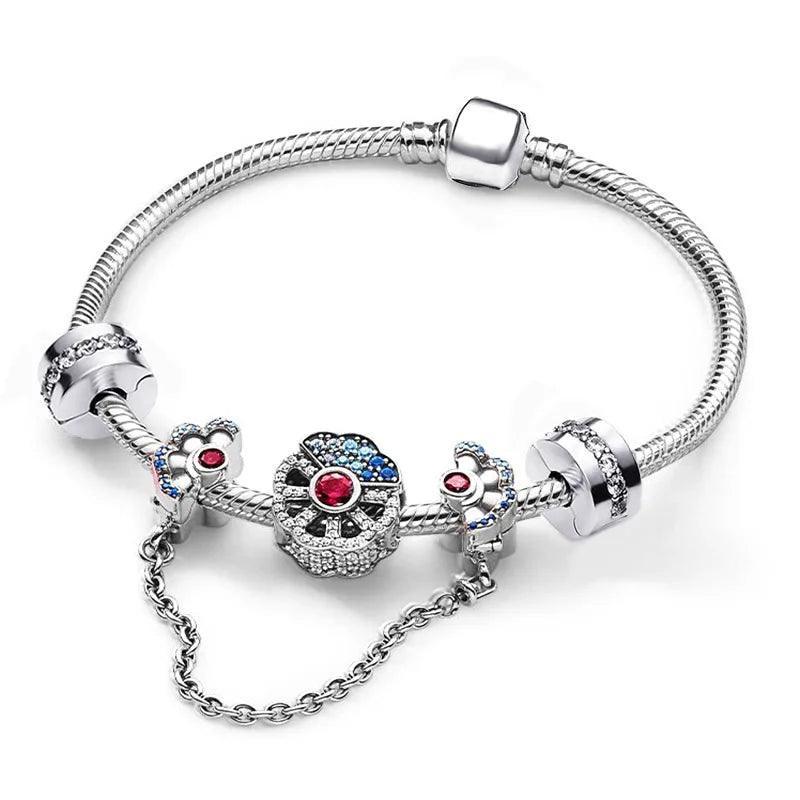 Bransoletka modułowa z motywem kwiatka