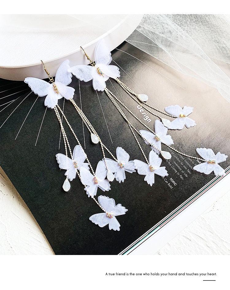 Długie kolczyki - motyle