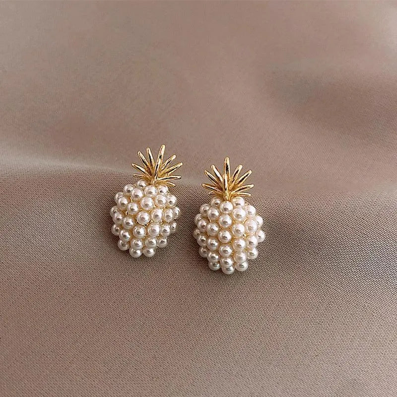 Minimalistyczne kolczyki - ananas