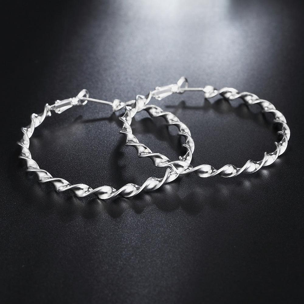 Srebrne kolczyki - kółka