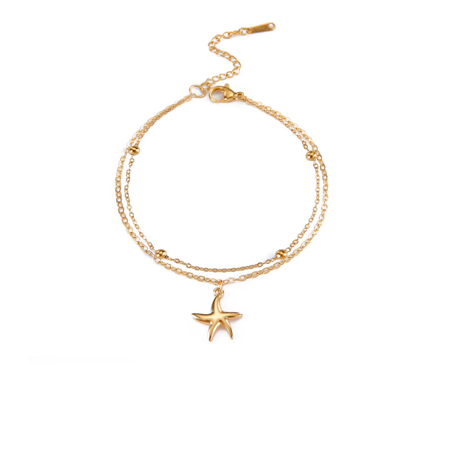 Minimalistyczna bransoletka boho z motywem rozgwiazdy