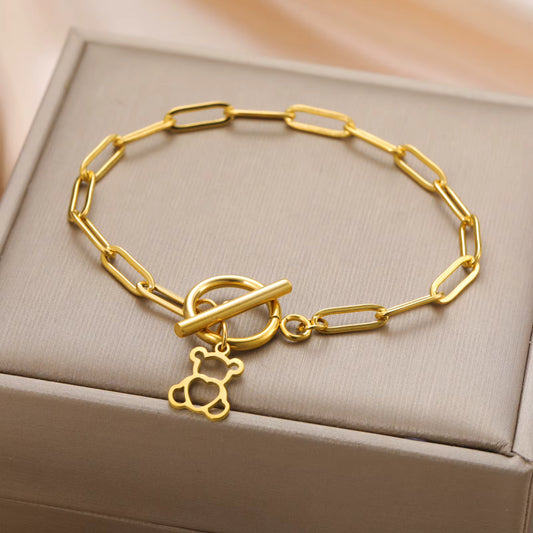 Bransoletka modułowa z motywem misia