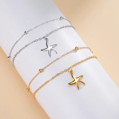 Minimalistyczna bransoletka boho z motywem rozgwiazdy