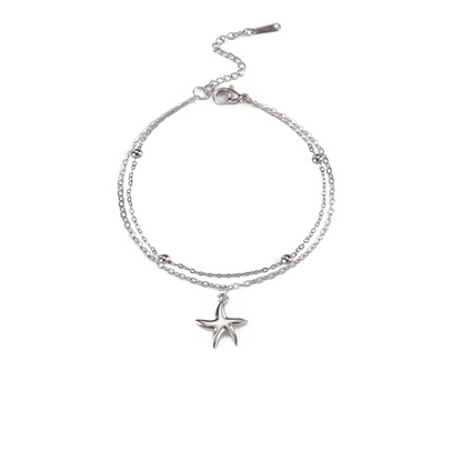 Minimalistyczna bransoletka boho z motywem rozgwiazdy