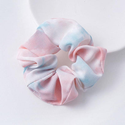 Dwukolorowa gumka do włosów scrunchie