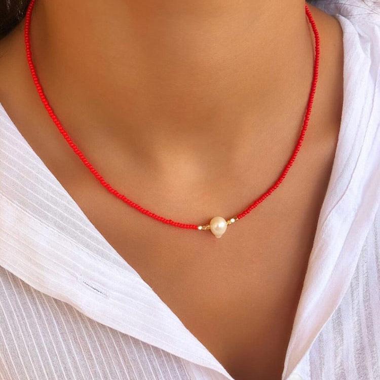 Kolorowy naszyjnik typu choker