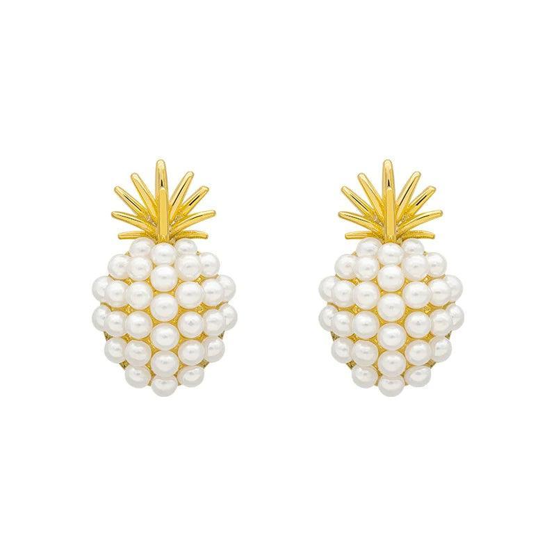 Minimalistyczne kolczyki - ananas