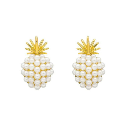 Minimalistyczne kolczyki - ananas