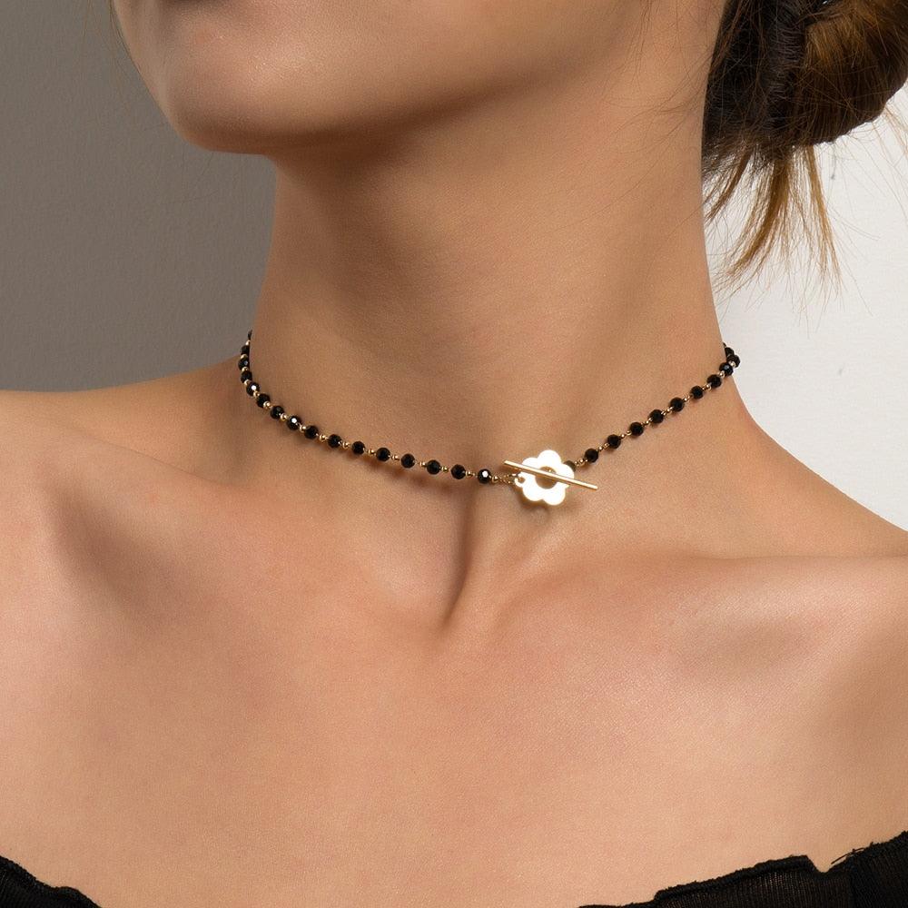 Naszyjnik choker z koralików