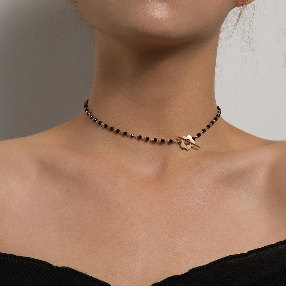 Naszyjnik choker z koralików